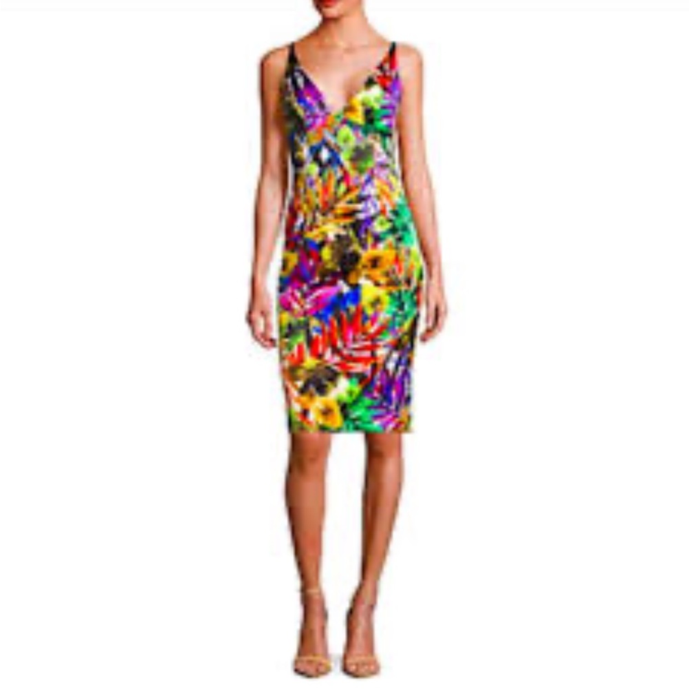 Milly multicolor tropical dress size 4 new with tags